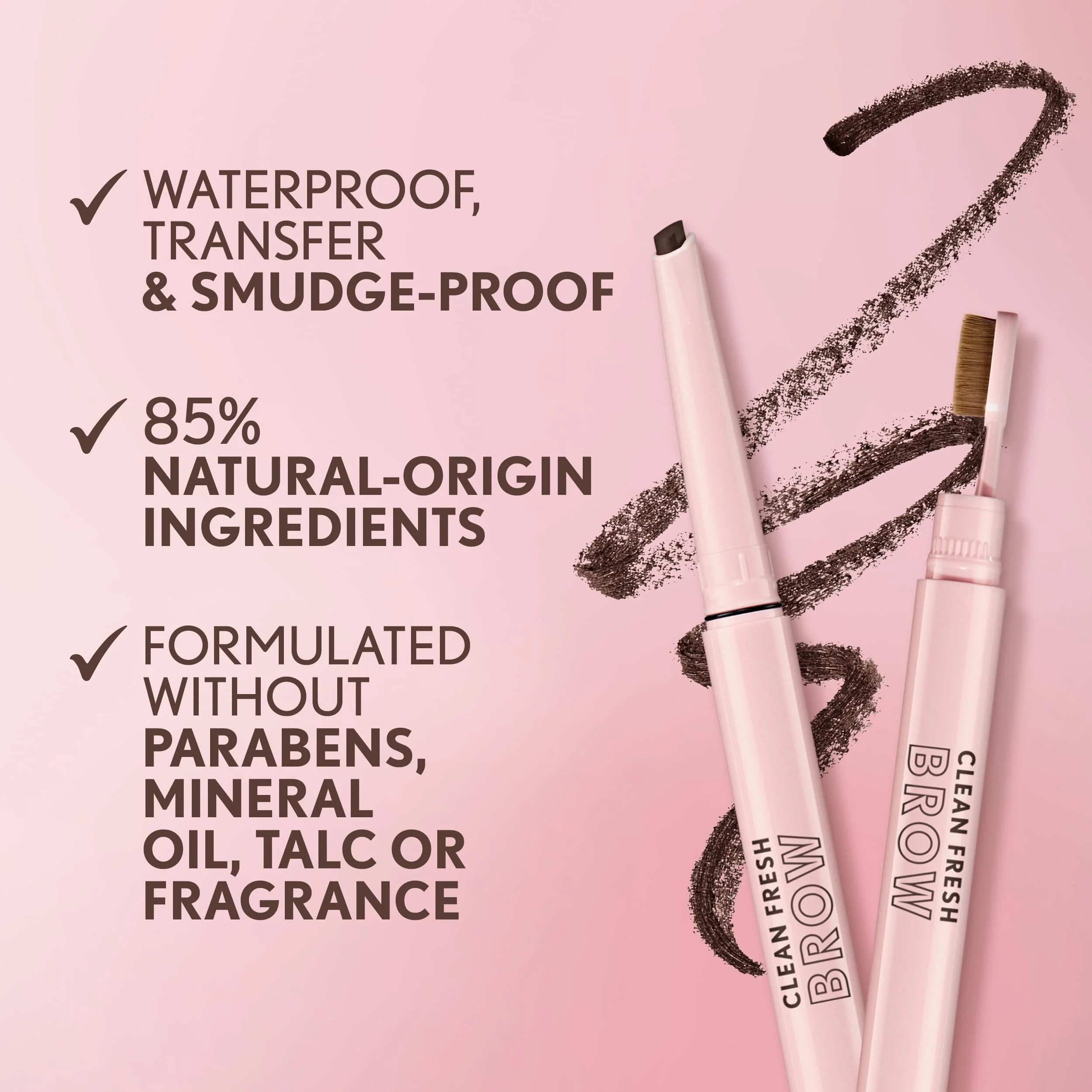 Covergirl Clean Fresh Brow Filler Pomade, 300 Auburn, Eyebrow Pencil, Ultra-Precise Tip, Creamy Formula, Highly Pigmented, Soft Matte Finish, Vegan Formula, 0.007oz - Image 5