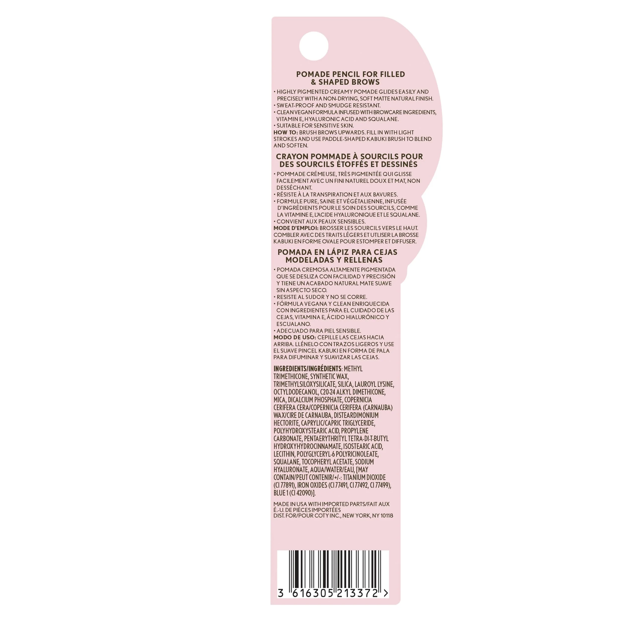 Covergirl Clean Fresh Brow Filler Pomade, 600 Dark Brown, Eyebrow Pencil, Ultra-Precise Tip, Creamy Formula, Highly Pigmented, Soft Matte Finish, Vegan Formula, 0.007oz - Image 2