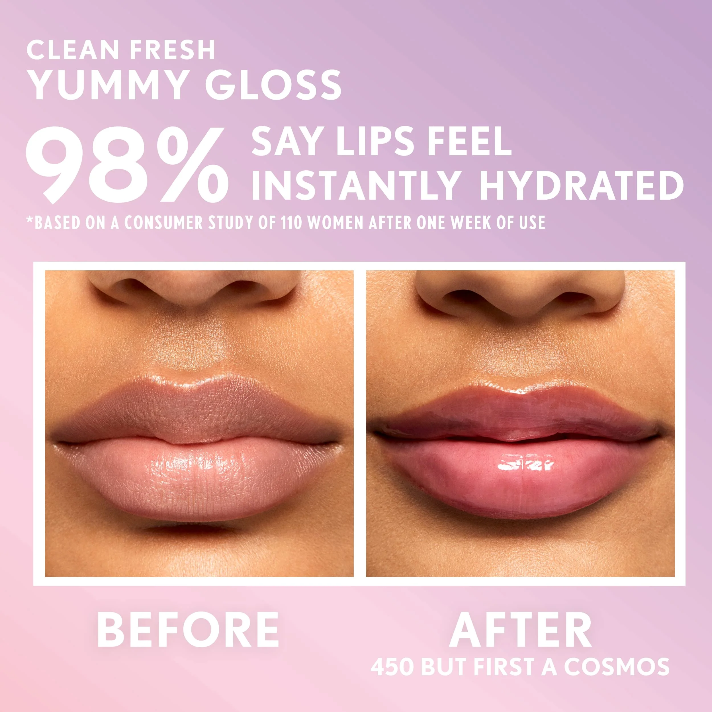 COVERGIRL Clean Fresh Yummy Lip Gloss, Sheer, Natural Scents, Vegan Formula - But First a Cosmo - Image 3