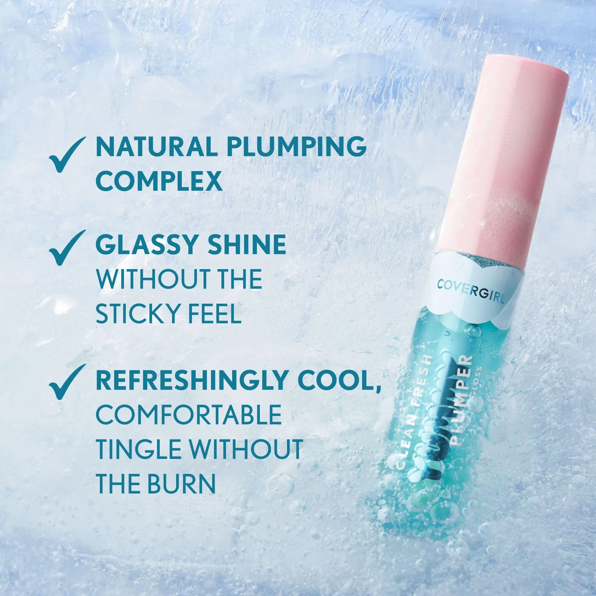 Covergirl Clean Fresh Yummy Plumper Lip Gloss, 720 Like You A Choco-Lot, Shiny, Vegan Formula, Easy to Apply, Minty Flavor, 0.33oz - Image 7