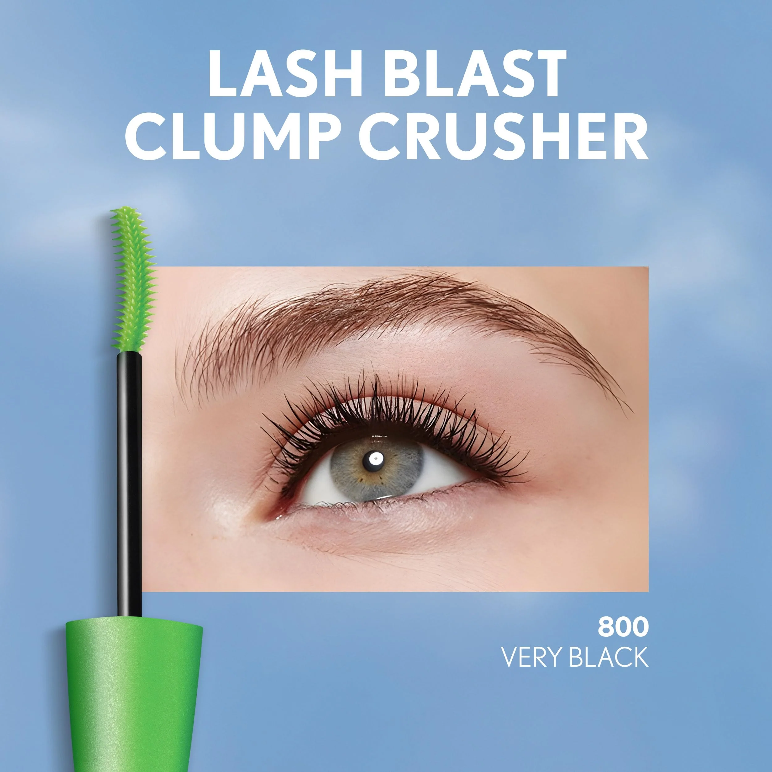 COVERGIRL Clump Crusher Mascara, 20X More Volume, Double Sided Brush, Long-Lasting Wear - 800 Very Black (Pack of 1) - Image 6