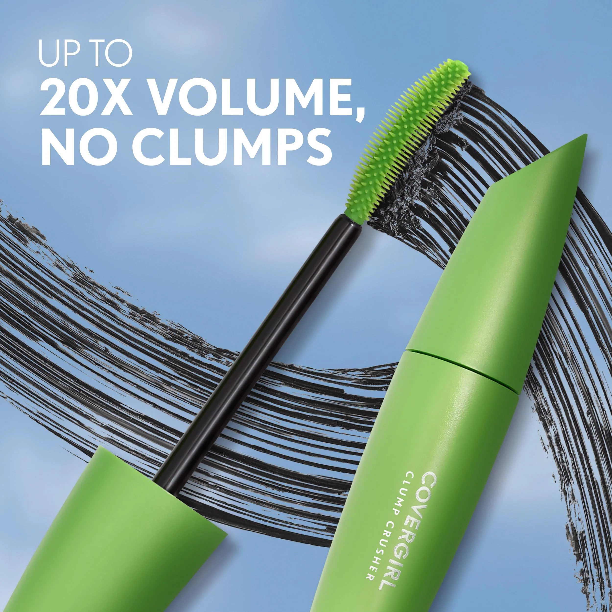 COVERGIRL Clump Crusher Mascara, 20X More Volume, Double Sided Brush, Long-Lasting Wear - 805 Black (Pack of 1) - Image 4