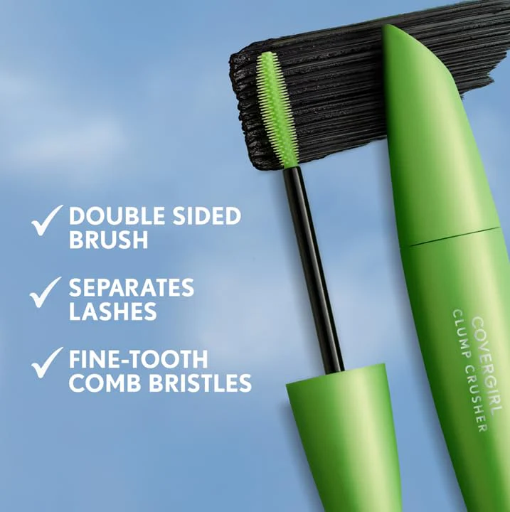 COVERGIRL Clump Crusher Waterproof Mascara, 20X More Volume, Double Sided Brush, Long-Lasting Wear - 835 Black Brown Waterproof (Pack of 1) - Image 3