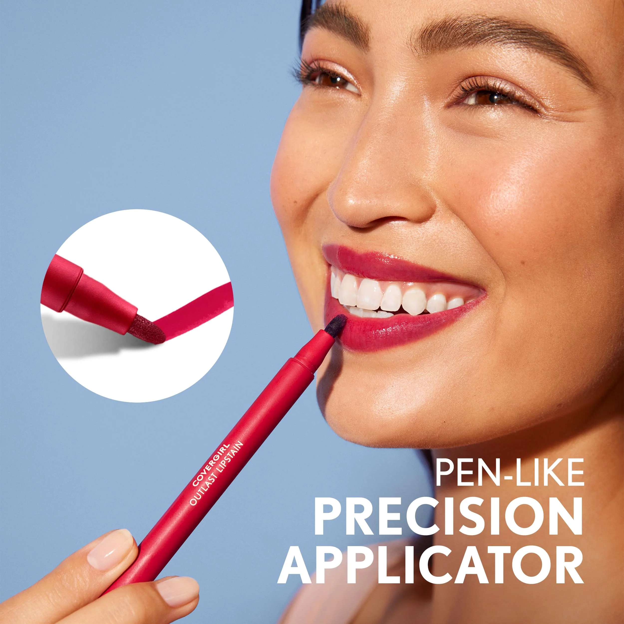 Covergirl Outlast, 05 All-Star, Lipstain, Smooth Application, Precise Pen-Like Tip, Transfer-Proof, Satin Stained Finish, Vegan Formula, 0.06oz - Image 2