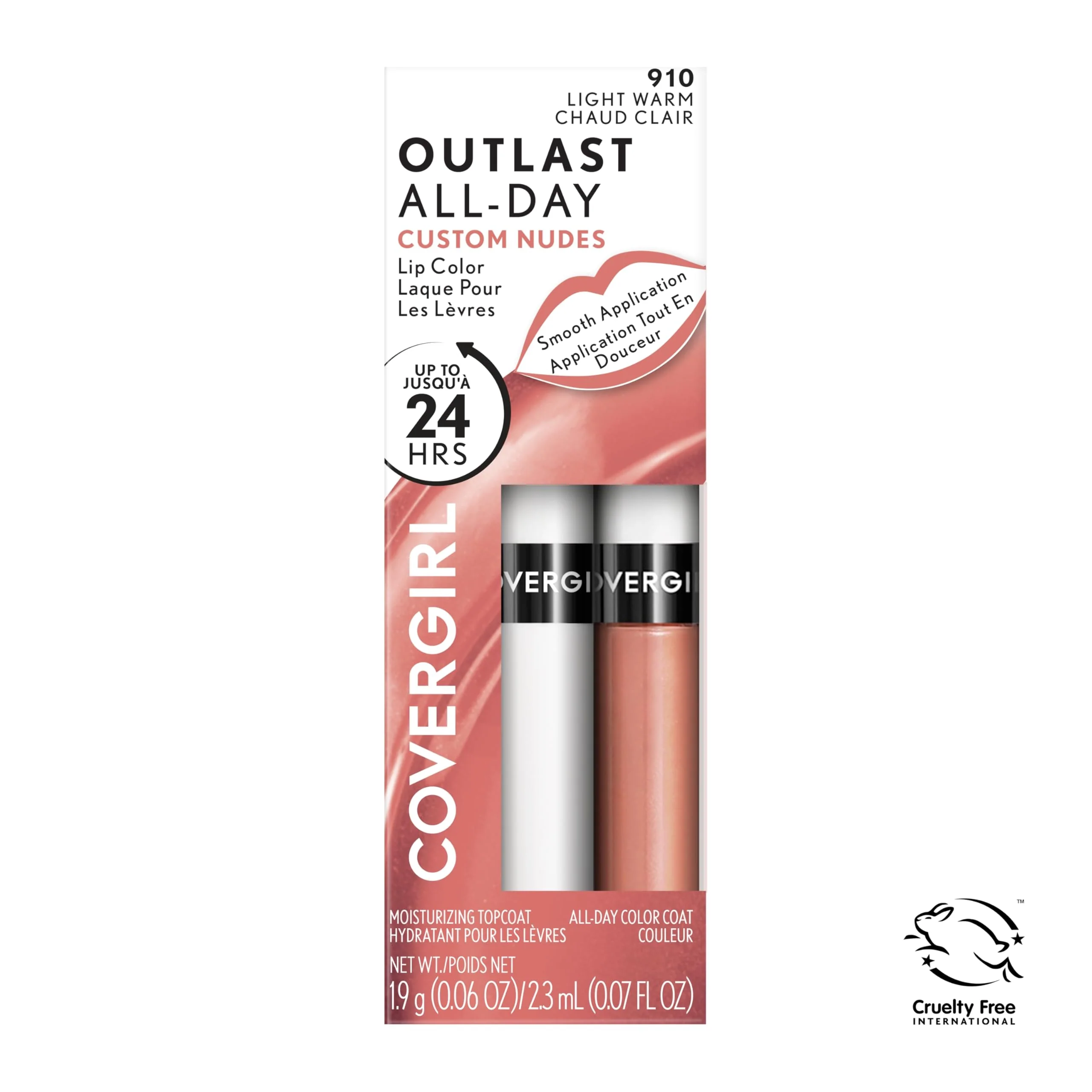 COVERGIRL Outlast All-Day Lip Color Custom Nudes, 910 Light Warm - Image 2