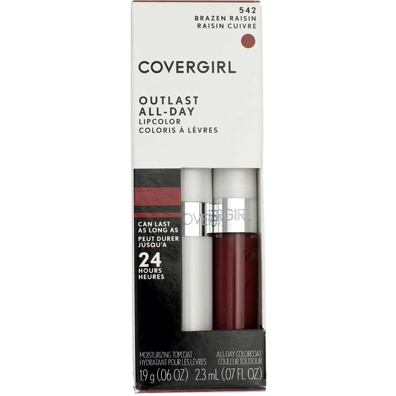 Covergirl Outlast All-Day Lip Color with Topcoat, Brazen Raisin , 2 Count (Pack of 1) - Image 4