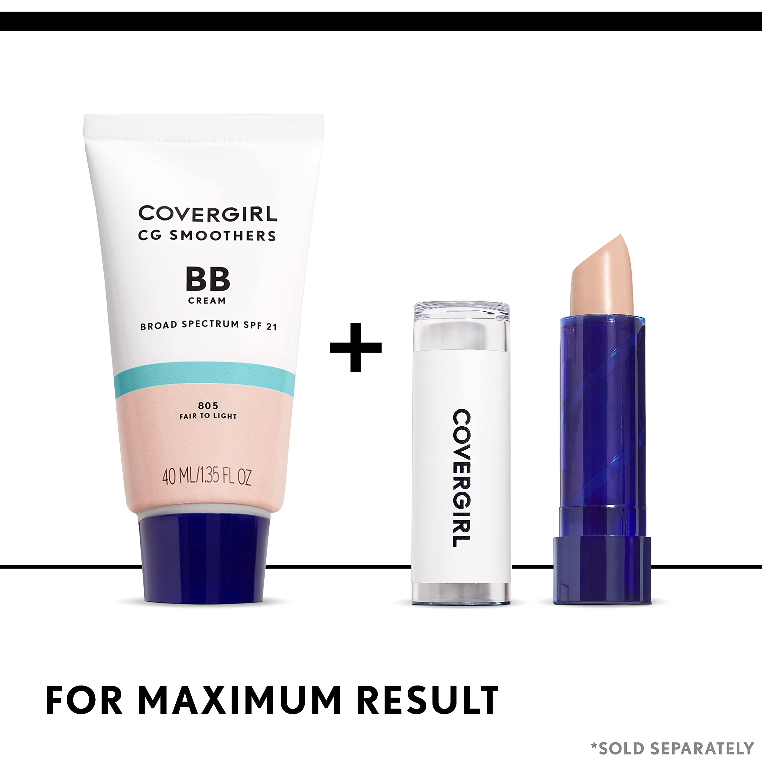 COVERGIRL Smoothers Lightweight BB Cream, Fair to Light 805, 1.35 oz (Packaging May Vary) Lightweight Hydrating 10-In-1 Skin Enhancer with SPF 21 UV Protection - Image 2