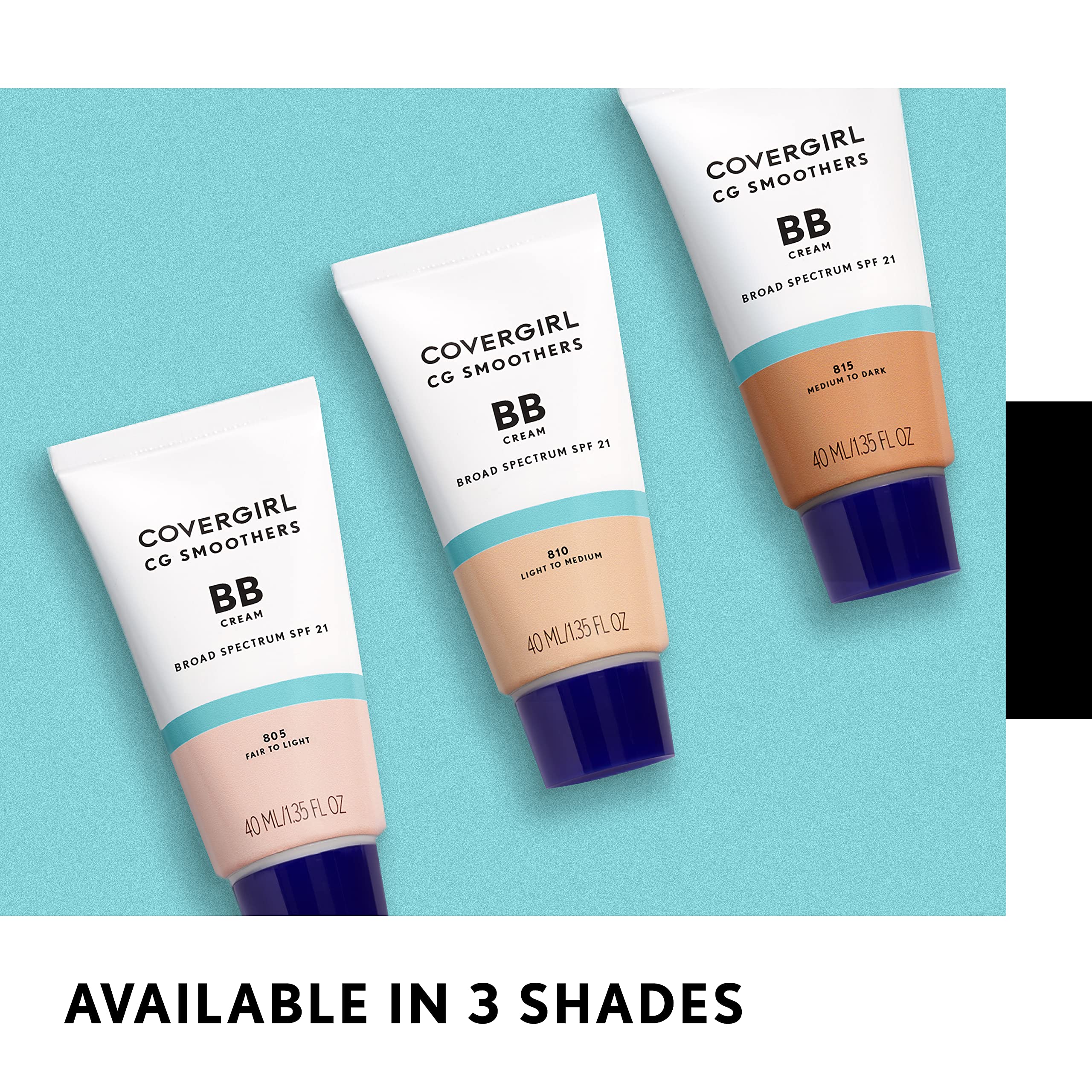 COVERGIRL Smoothers Lightweight BB Cream, Fair to Light 805, 1.35 oz (Packaging May Vary) Lightweight Hydrating 10-In-1 Skin Enhancer with SPF 21 UV Protection - Image 4