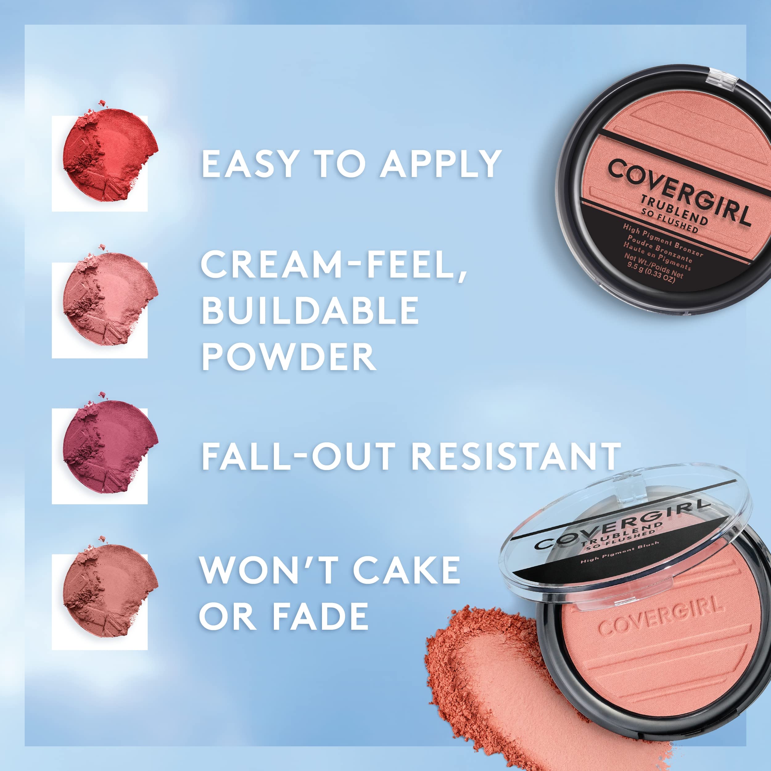 COVERGIRL Trueblend so Flushed High Pigment Blush & Bronzer, 345 - Hot & Frenzy, 0.33 Oz - Image 8