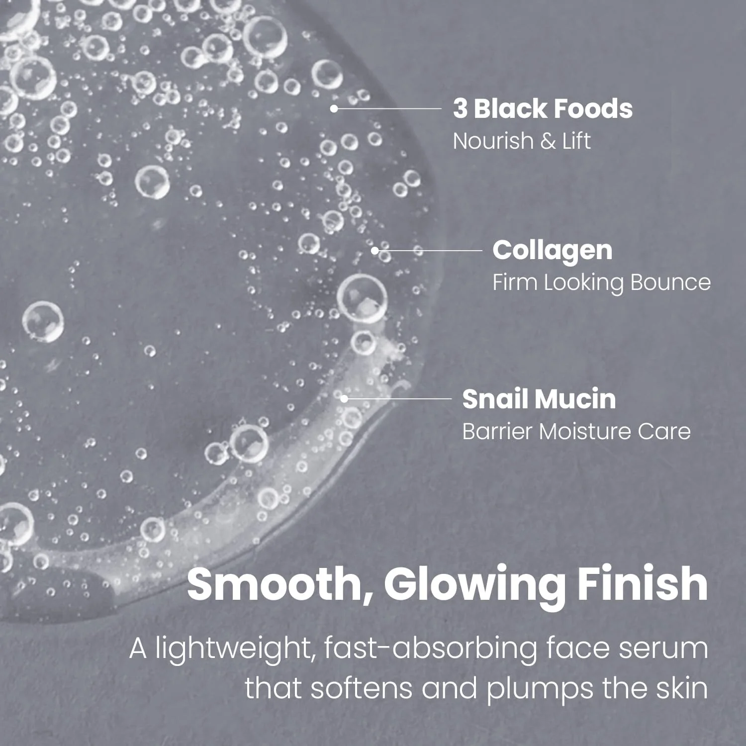 coxir Black Snail Collagen Serum – Concentrated Snail Mucin Essence for Skin Resilience, Hydration & Smooth Texture | Lightweight Korean Facial Serum for Daily Moisture Care(1.69 fl.oz) - Image 8