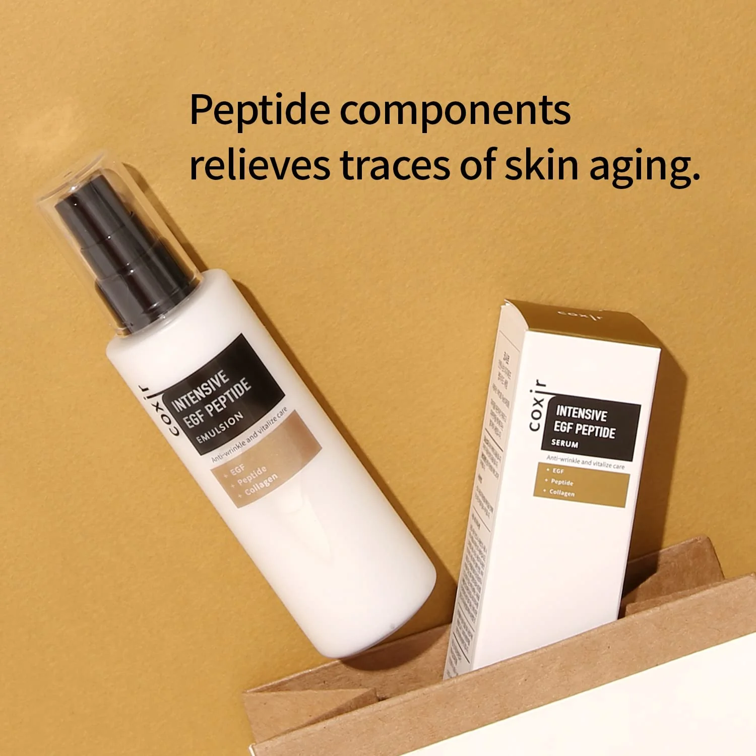 coxir Intensive EGF PEPTIDE Emulsion l Youth Activating Moisturizer for Face with EGF(Epidermal Growth Factor),Multi-Peptides l for Dull,Aged Skin and Damaged Skin [100ml/3.38 fl.oz] - Image 3