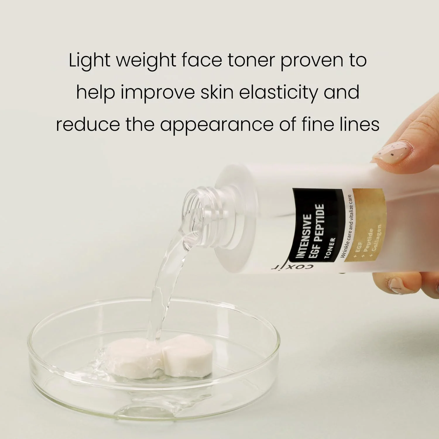 coxir Intensive EGF PEPTIDE Toner l Face Toner with EGF(Epidermal Growth Factor), Peptide Filtrate for Dull l Hydrating, Smoothing, Calming, Moisturizing/Korean Skincare[50ml / 5.07 fl.oz.] - Image 4