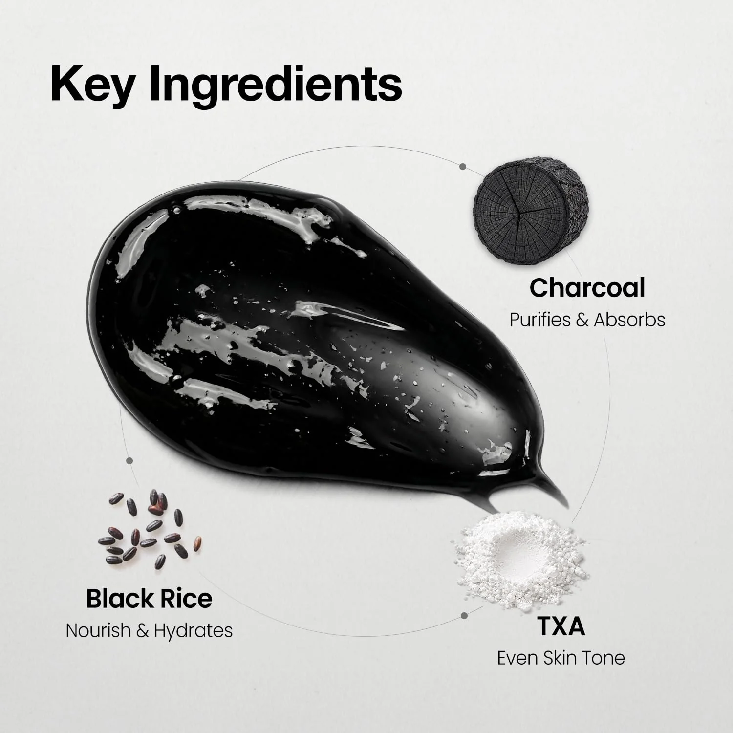 Coxir TXA Black Rice Pore Mask – Korean 3-in-1 Wash-Off Mask Serum| Pore Purifying, Blackhead Care, Hydrating, Skin Toning Treatment with TXA & Black Rice |Vegan K-beuaty Face Mask [50ml/1.69 fl.oz] - Image 9