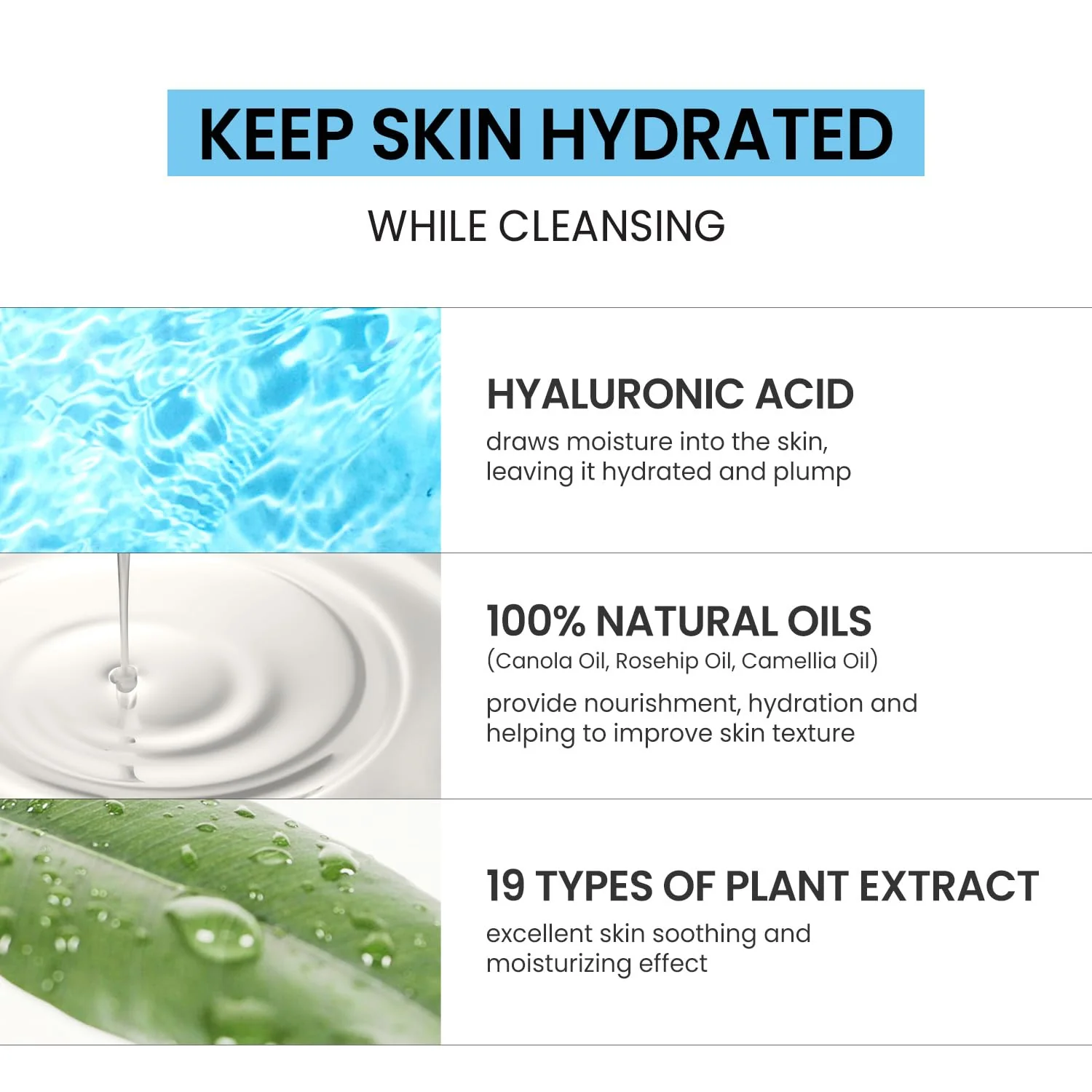 coxir ULTRA HYALURONIC CLEANSING OIL, Travel-Size, Korean Facial Cleanser l Blackhead, Makeup Removal with Hyaluronic Acid, Cruelty Free, No Mineral Oil [1.69fl.oz (Pack of 1)] - Image 4