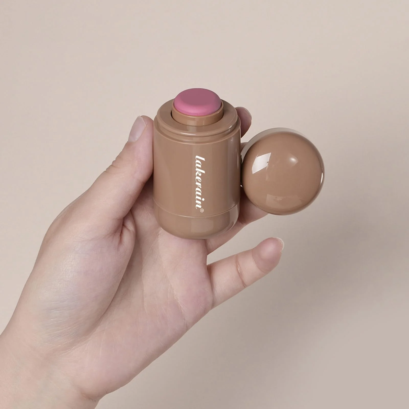Cream Blush stick, Natural-Looking Matte Finish Makeup Blush stick, Hydrating Long Lasting Lightweight Blendable Blush for cheeks (#1 Soft Pink, 1 PC) - Image 2