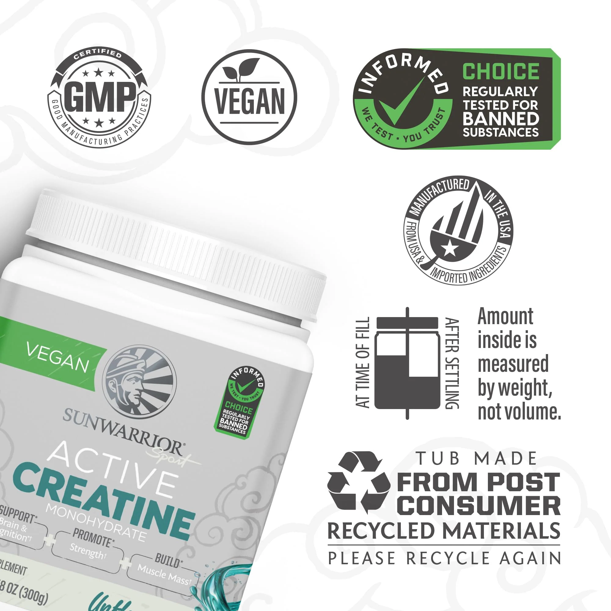 Creatine Monohydrate Powder Micronized PreWorkout Recovery Supplement | Support Muscle Building Strength Training Cognition | Vegan & Keto Friendly Easily Mixes (60 Serving) Unflavored Active Creatine - Image 7