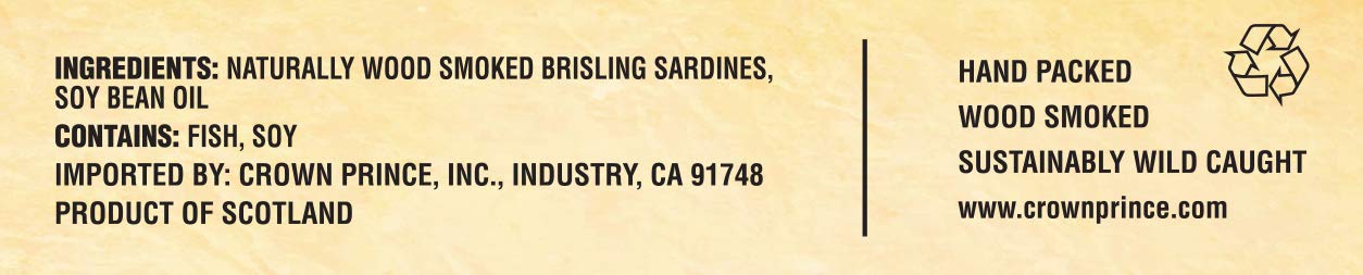 Crown Prince One Layer Brisling Sardines in Oil, No Salt Added, 3.75-Ounce Cans (Pack of 12) - Image 7
