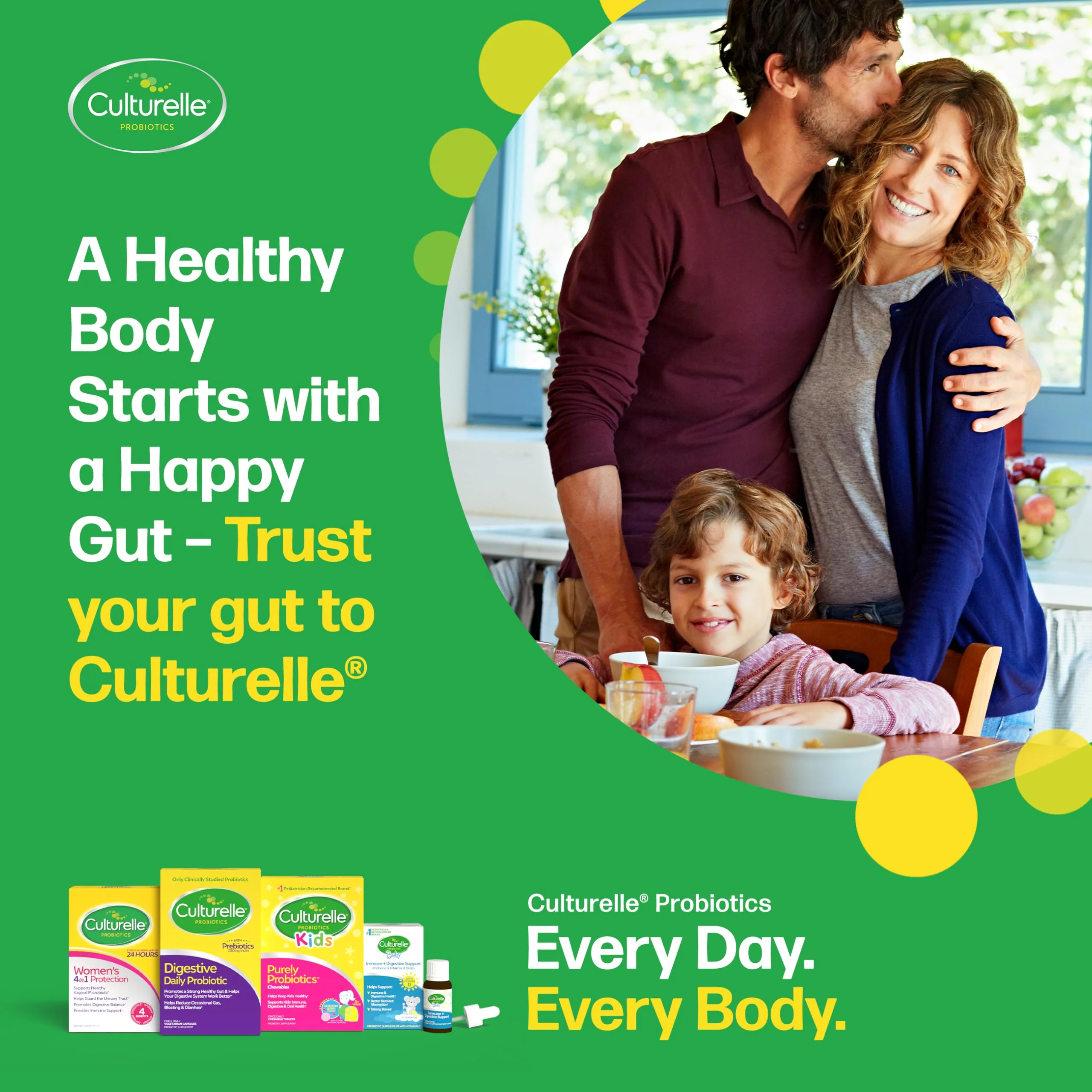 Culturelle 4-in-1 Probiotics for Women, Daily Probiotic & Prebiotic Supplement to Support Vaginal Health, Digestive Health, Immune Health, Occasional Diarrhea, Gas & Bloating Relief, Non-GMO, 30 Count - Image 2