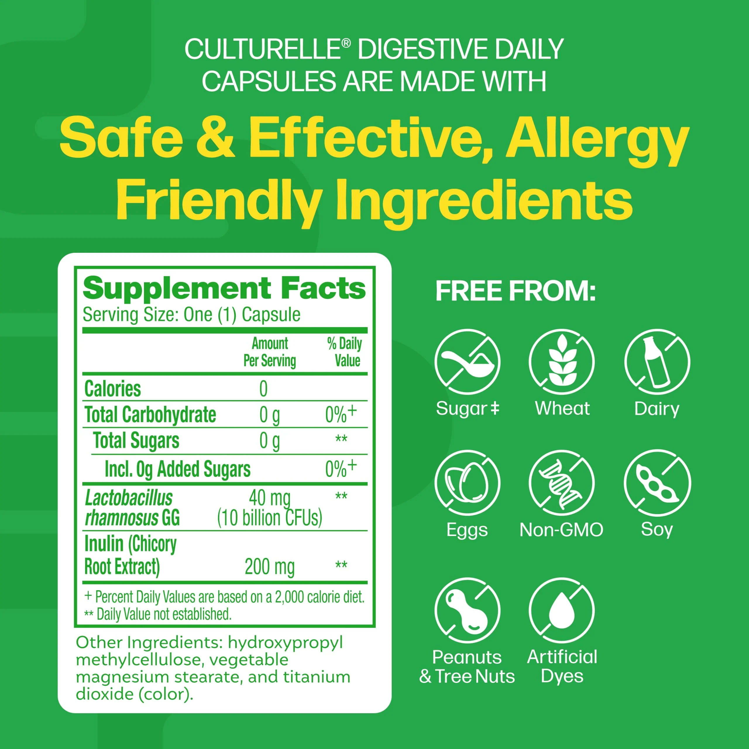 Culturelle Daily Probiotic Capsules For Men & Women, Most Clinically Studied Probiotic Strain, Digestive & Gut Health, Supports Occasional Diarrhea, Gas & Bloating, 1 Month Supply, 30 CT - Image 8