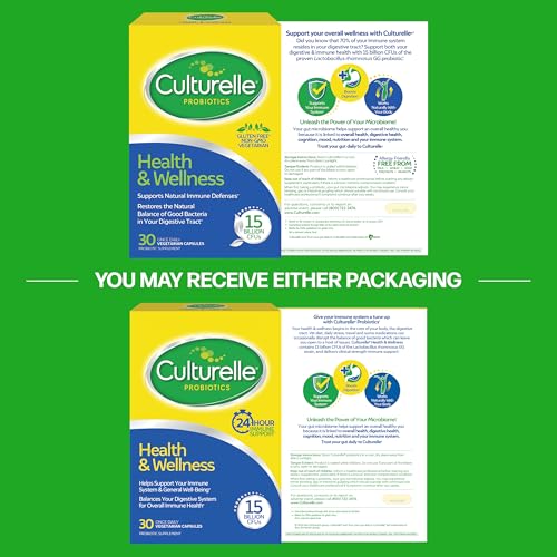Culturelle Health & Wellness Daily Probiotic Supplement For Men & Women, Helps Support Your Immune System, Occasional Diarrhea, Gas & Bloating, 15 Billion CFUs, Non-GMO, 30 Count - Image 2