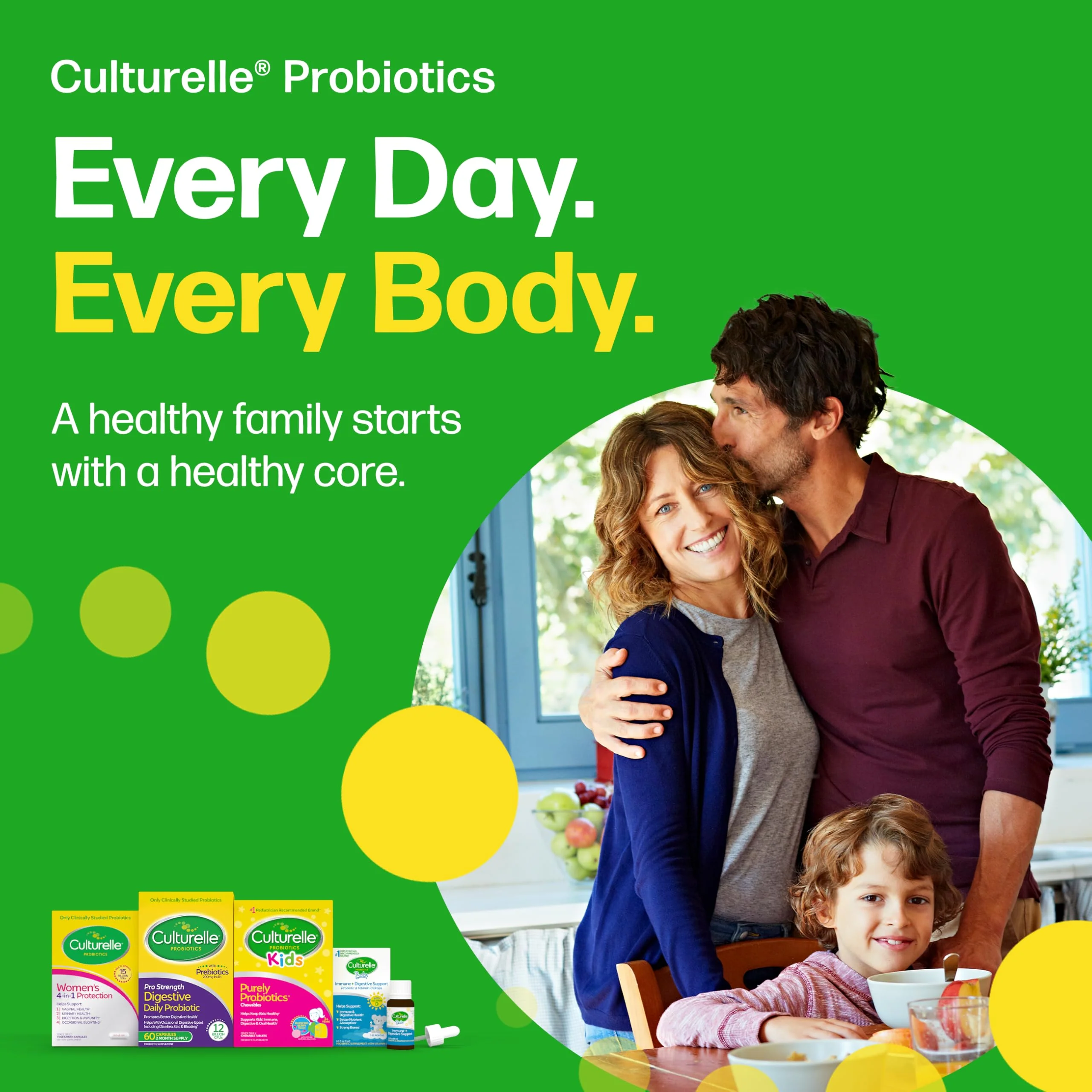 Culturelle Health & Wellness Daily Probiotic Supplement For Men & Women, Helps Support Your Immune System, Occasional Diarrhea, Gas & Bloating, 15 Billion CFUs, Non-GMO, 30 Count - Image 8