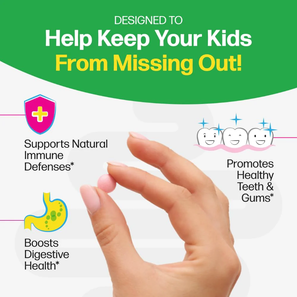 Culturelle Kids Chewable Daily Probiotic for Kids, Ages 3+, 30 Count, #1 Pediatrician-Recommended Brand, Natural Berry Flavored Daily Probiotics for Digestive Health, Oral Care & Immune Support - Image 5