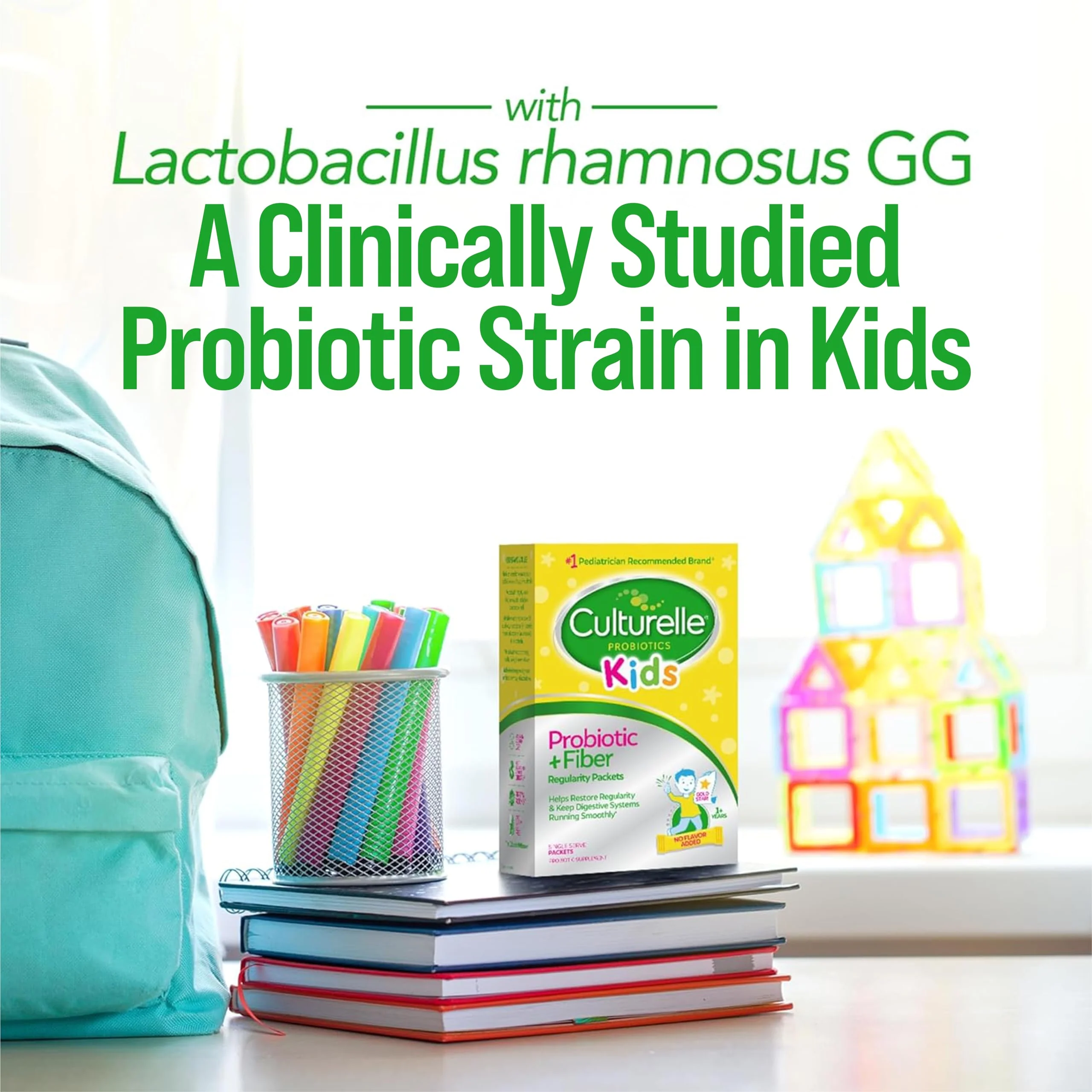 Culturelle Kids Probiotic + Fiber Packets (Ages 3+) - 24 Count - Digestive Health & Immune Support - Helps Restore Regularity (Packaging may vary) - Image 5