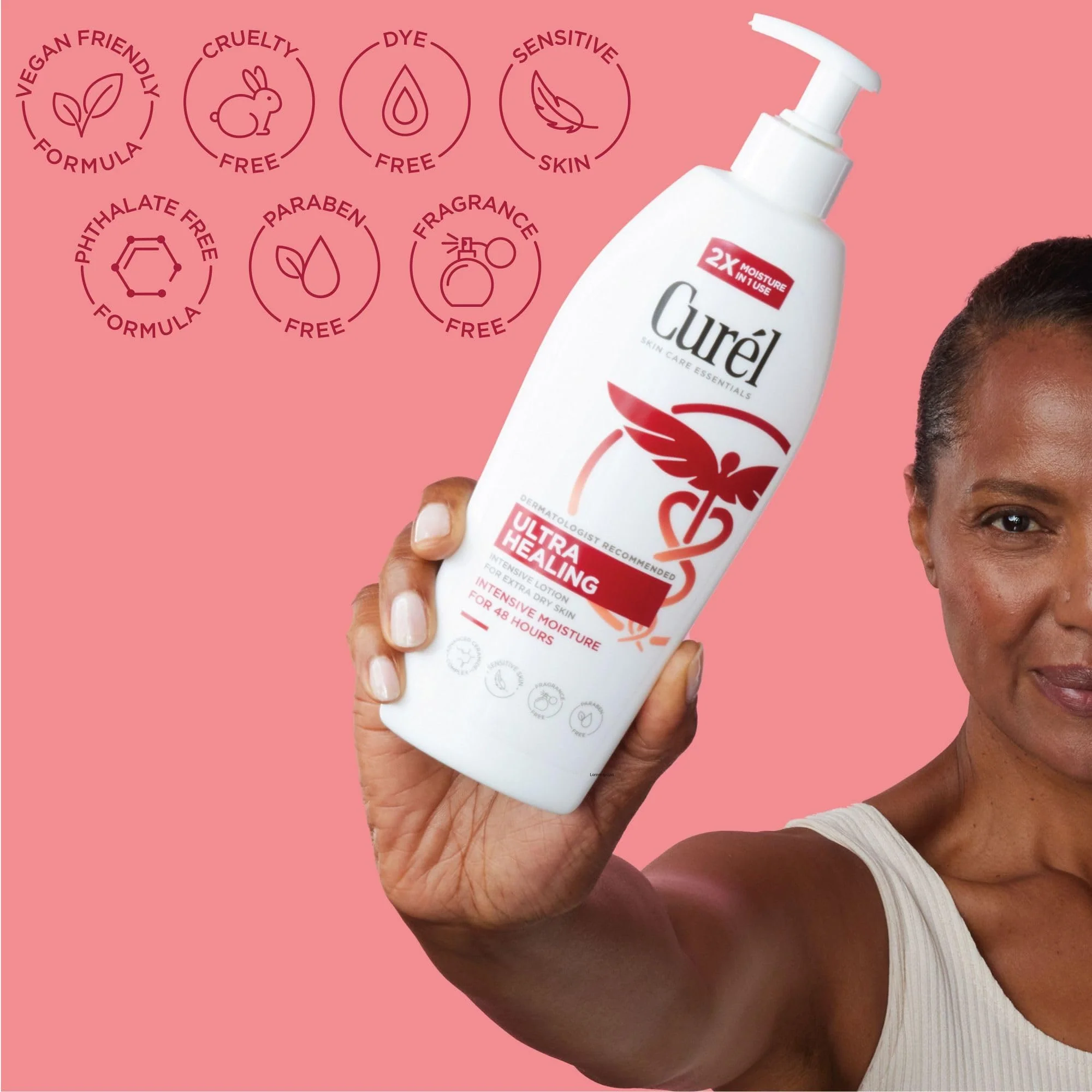 Curel Ultra Healing Intensive Fragrance-Free Lotion For Extra-Dry Skin, Dermatologist Recommended, Ideal for Sensitive Skin, Cruelty Free, Paraben Free, 20 Oz - Image 9