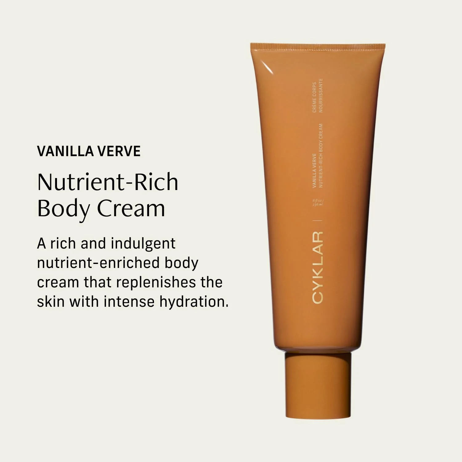 CYKLAR Nutrient Rich Body Cream – Vanilla Verve – Non-Greasy Lotion for 48-Hr Moisture – Squalane, Niacinamide & Banana Flower for Hydration & Skin Barrier Support – Dry Skin Moisturizer 8oz - Image 7