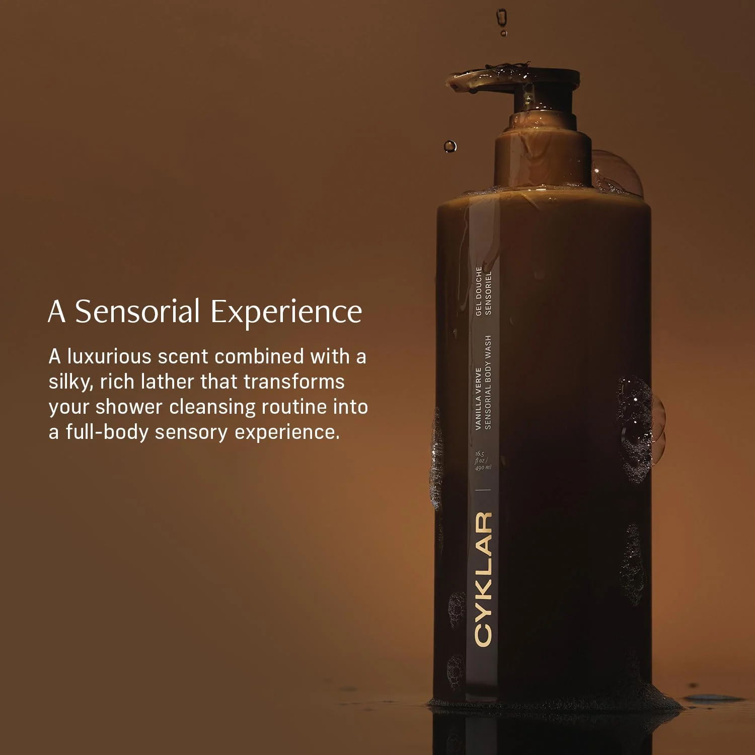 CYKLAR Sensorial Body Wash. Vanilla Verve Hydrating Cleanser with Moisture Locking Multi-Oil Complex, Sodium PCA and Glycerin. Nourishing Shower Gel for Women and Men, 16.5 Fl Oz Luxury Bodywash - Image 2