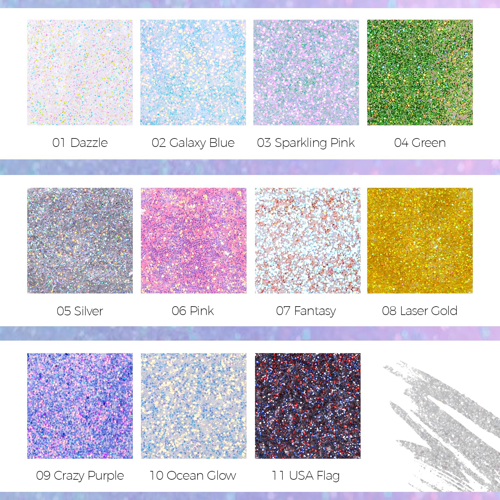 DAGEDA Body Glitter Gel, Roll-on Face Glitter for Mermaid Makeup Festival Rave Accessories, Holographic Hair Glitter Gel,Body Shimmer Halloween Makeup for Rave Party (Sparkling Pink) - Image 4