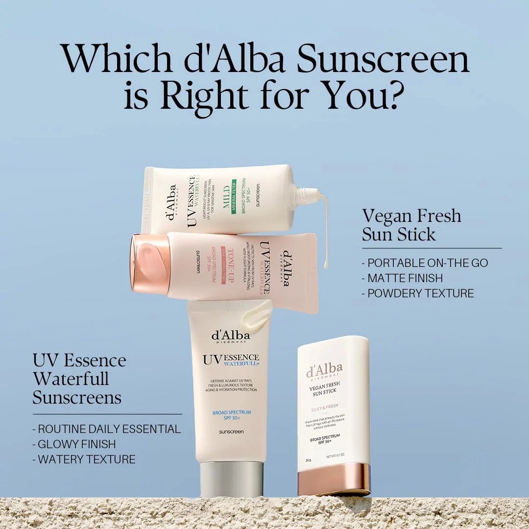 d'alba Piedmont Air Fit Fresh Sun Stick, OTC BROAD SPECTRUM SPF 50+, Non-Sticky On-the-Go Sun Protection, Outdoor Essential Vegan Sun Stick, Silky & Fresh, Korean Skin Care (0.7 Oz.) - Image 2