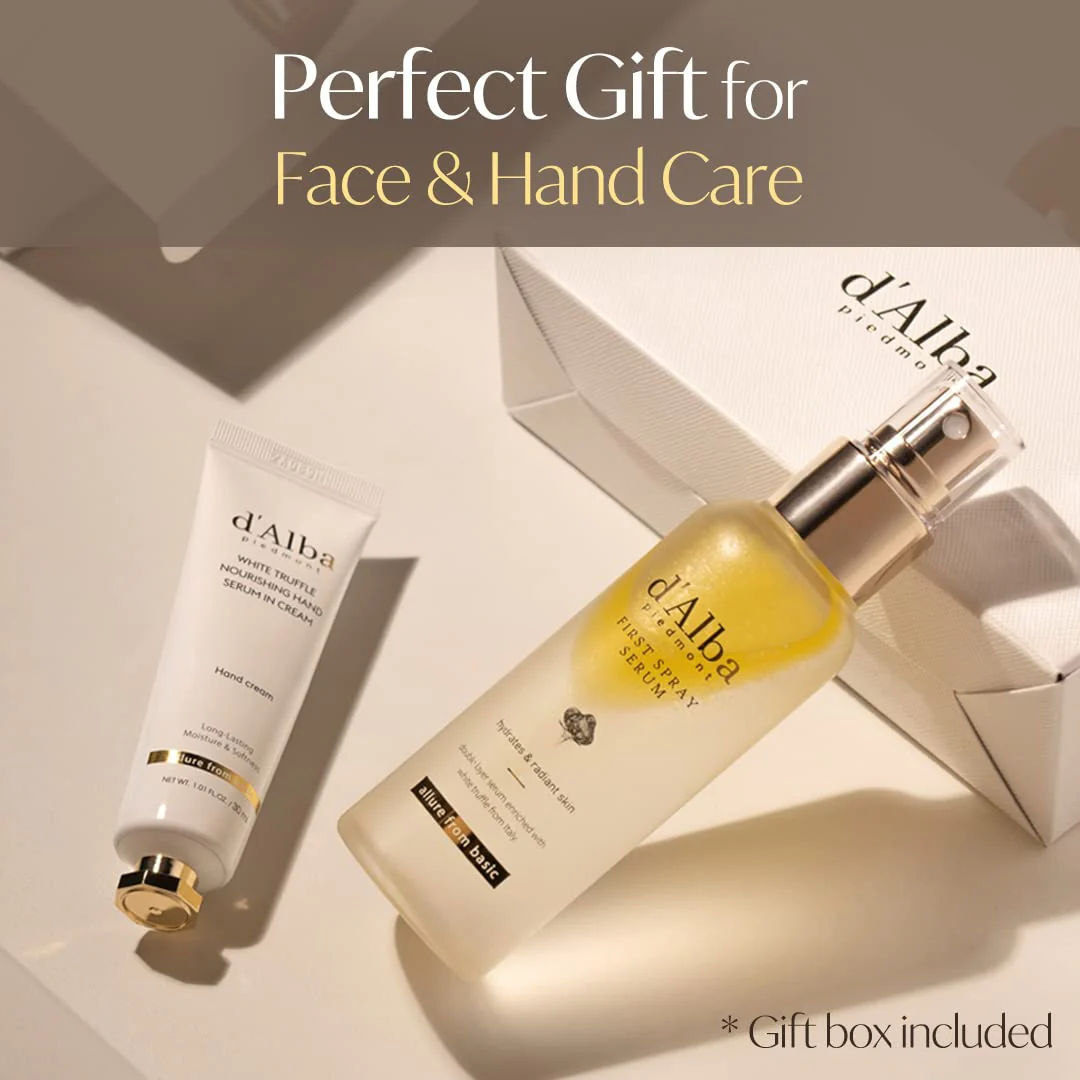 d'alba Piedmont All About Korean Skin Care, Gift Set for White Truffle First Spray Serum & Nourishing Hand Cream, Gift Sets for women - Image 7