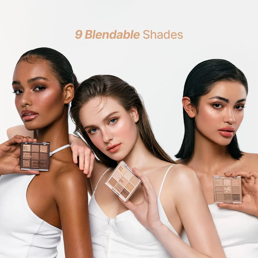 dasique Shadow Palette #15 Beige Knit l Vegan, Cruelty-Free l 9 Blendable Shades in Smooth Matte and Shimmer Finishes with Gorgeous Pearls - Image 9