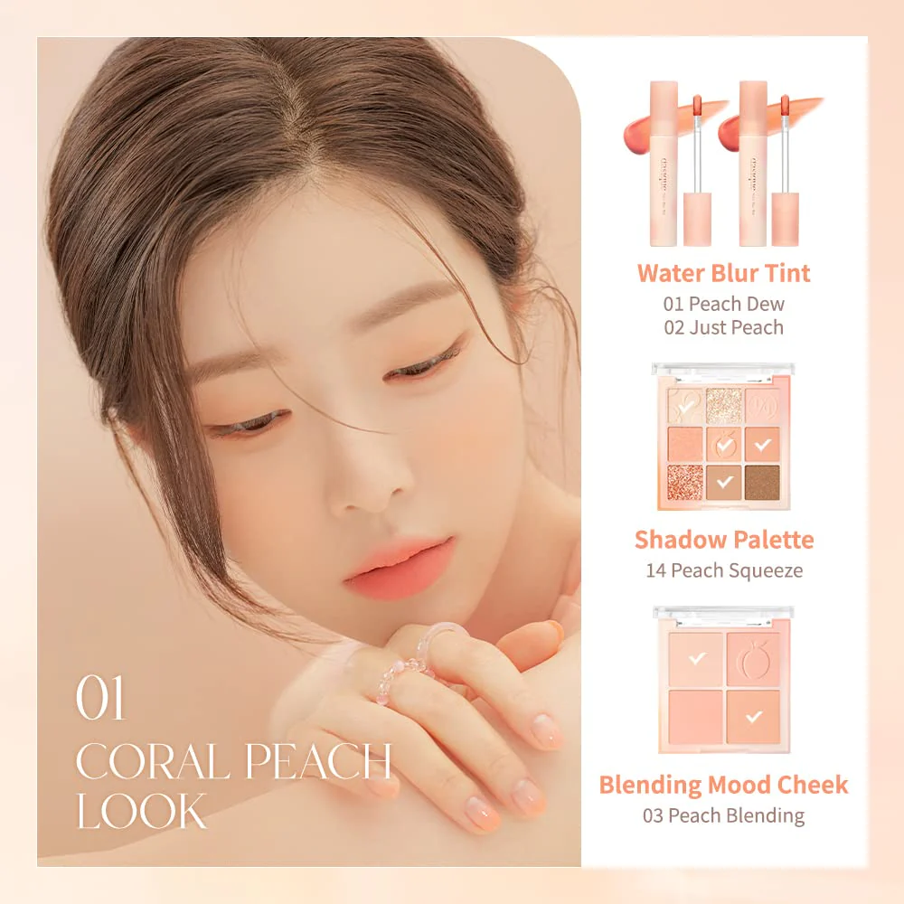 dasique Water Blur Tint #02 Just Peach I Vegan, Cruelty-free I Non-sticky, Non-greasy, Watery Formula Transforming Into a Silky Finish - Image 3
