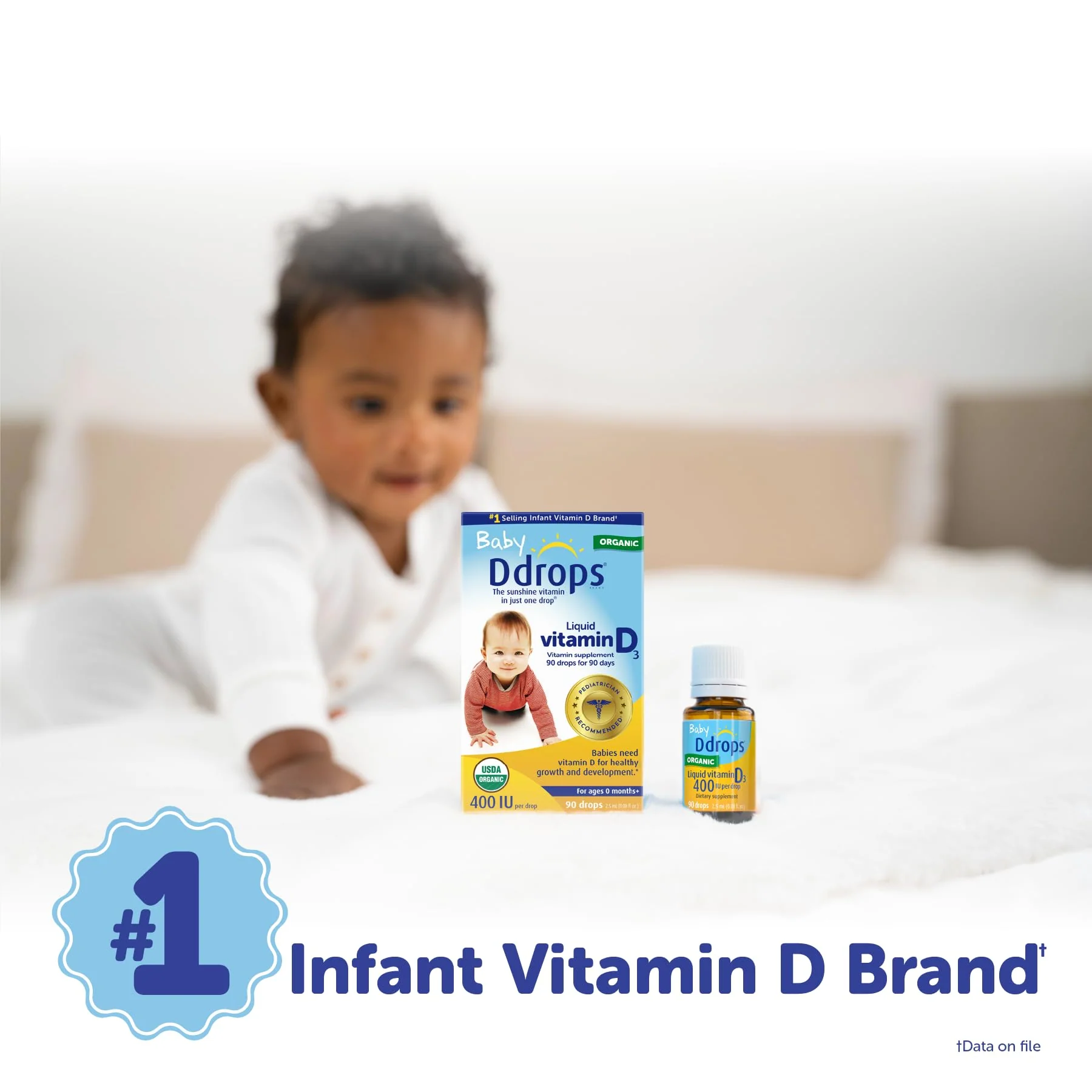 Ddrops Baby 400 IU, Vitamin D, 90 Drops 2.5mL (0.08 Fl. Oz (Pack of 1)) - Image 2