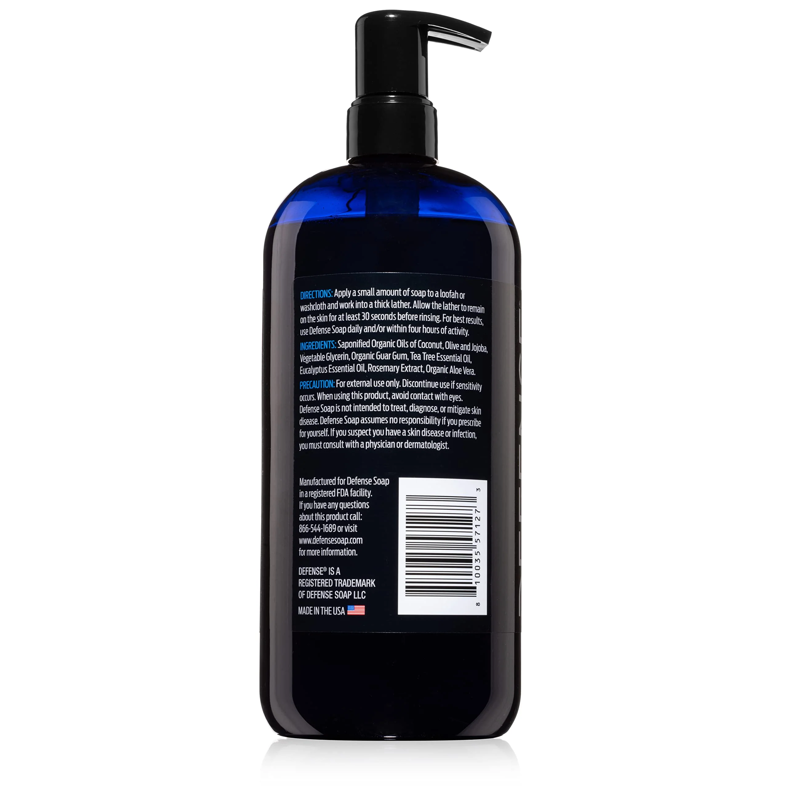 Defense Soap Tea Tree Body Wash | All Natural Organic Shower Soap for Athletes | Odor Control & Skin Fungal Protection for Sports, Post Workout & Recovery - 32 oz - Image 3
