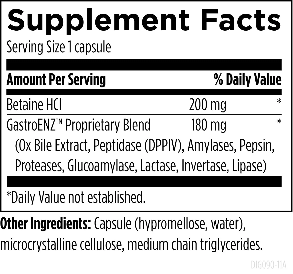 Designs for Health Digestzymes - Digestive Enzymes + Betaine Hydrochloride for Gas & Bloating Relief - Pepsin, Ox Bile, Lactase Enzyme & Lipase Enzymes for Digestion (90 Capsules) - Image 5