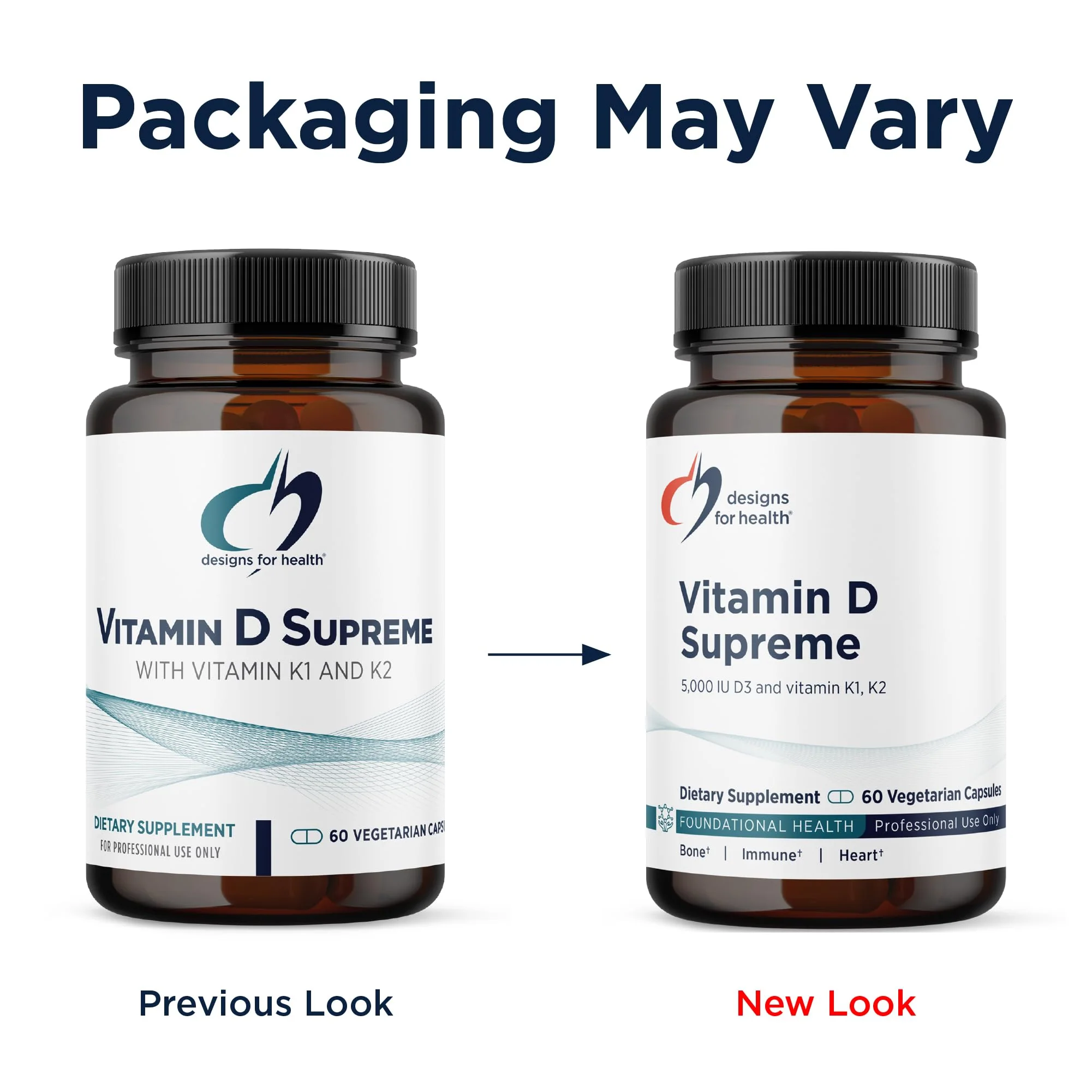 Designs for Health Vitamin D Supreme - Vitamin D 5000 IU with 2000mcg Vitamin K as MK4 for Bone Health, Heart Health, Mood & Immune Support - Vitamin D3 Enhanced with GG Supplement (60 Capsules) - Image 4