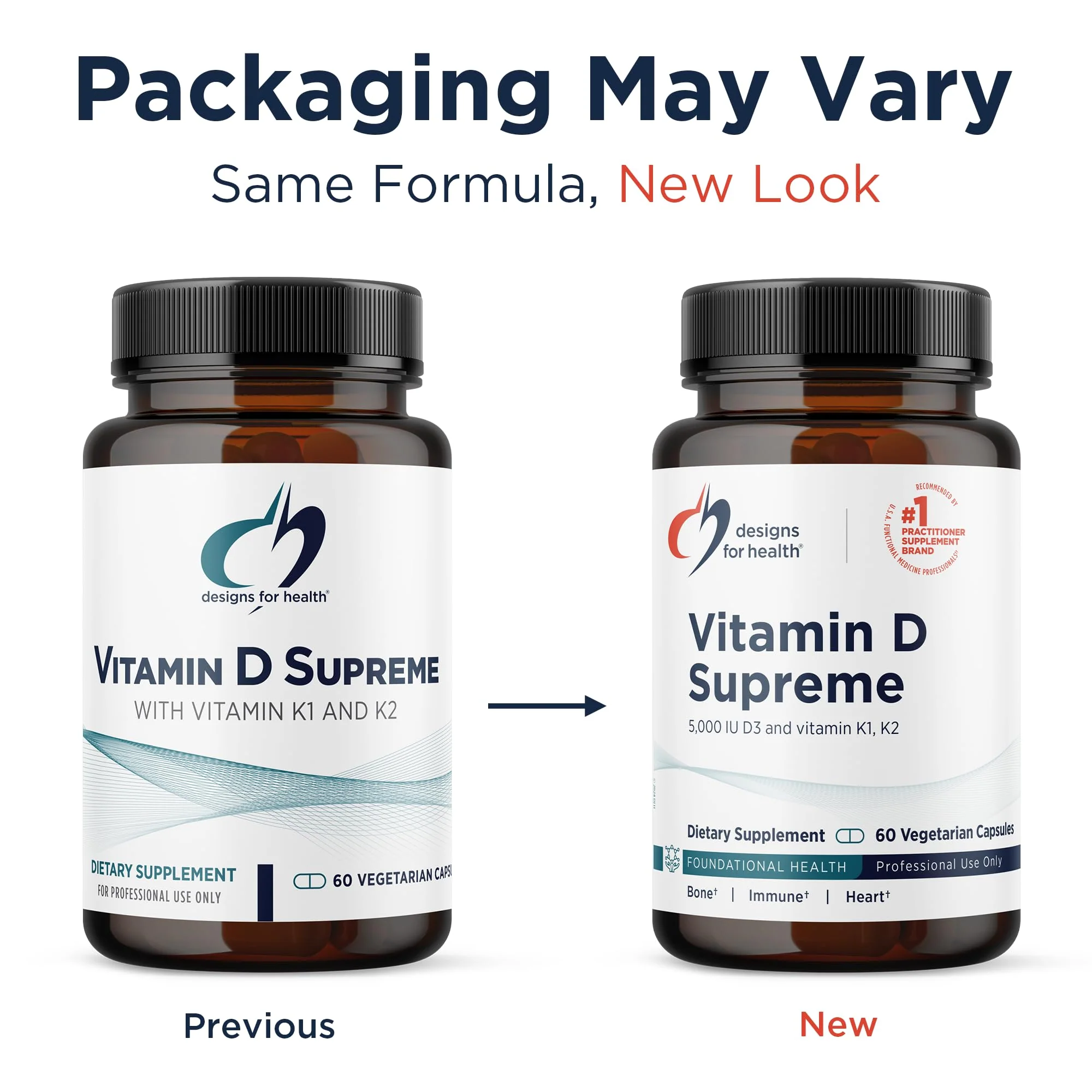 Designs for Health Vitamin D Supreme - Vitamin D 5000 IU with 2000mcg Vitamin K as MK4 for Bone Health, Heart Health, Mood & Immune Support - Vitamin D3 Enhanced with GG Supplement (60 Capsules) - Image 5