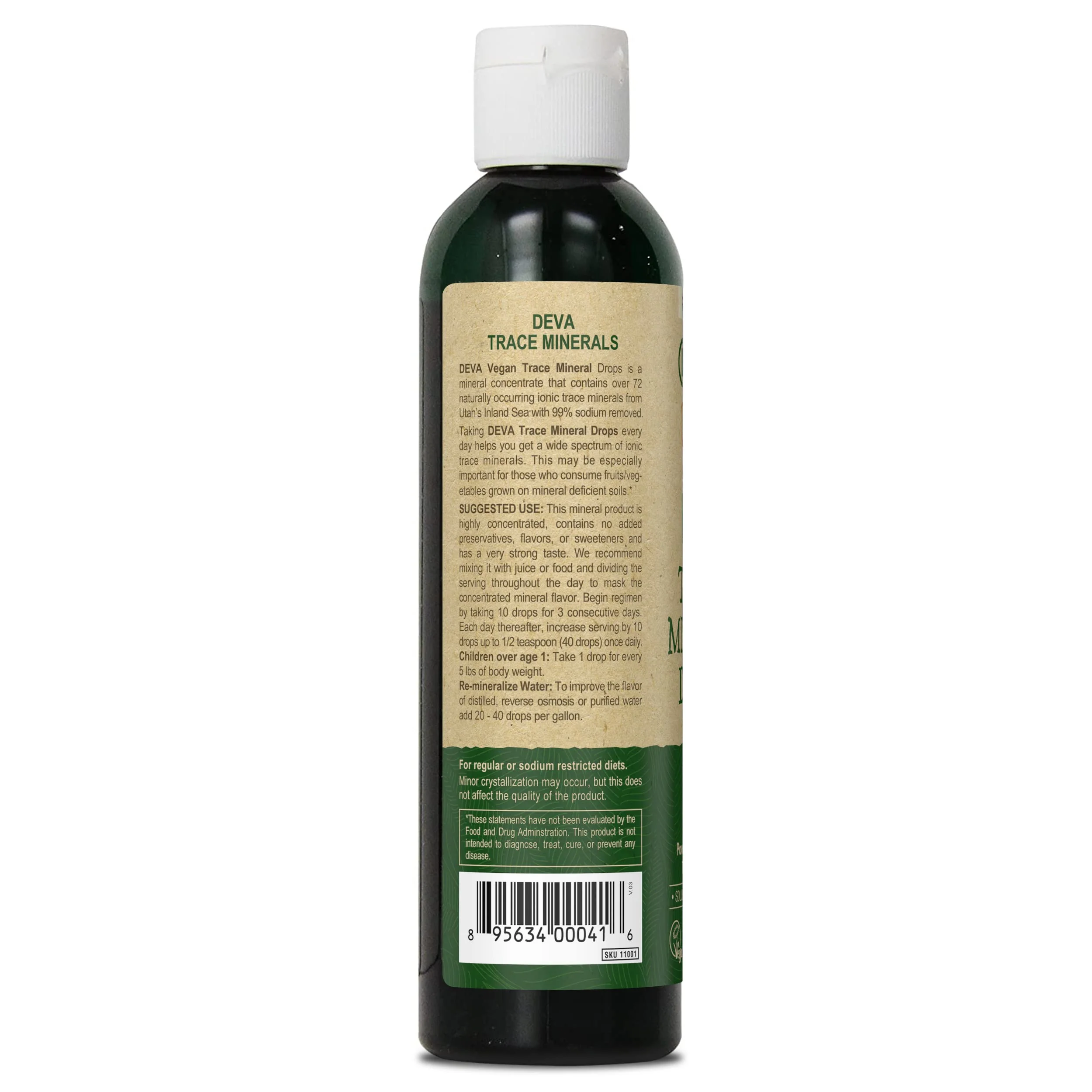 DEVA Vegan Ionic Trace Mineral Drops, Low Sodium, pH Balancing, 96-Day Supply, 8 Fl Oz - Image 4