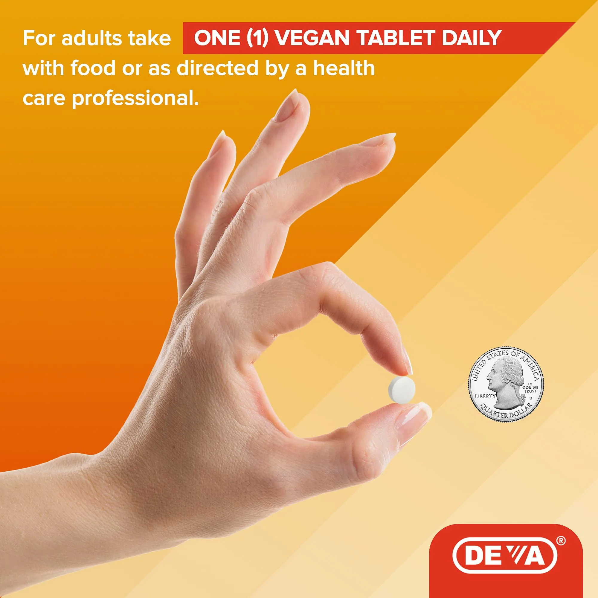 DEVA Vegan Vitamin D3 Supplement - Once-Per-Day Tablet with 1000 IU - Cholecalciferol - Lichen Plant Derived - 90 Small Tablets - Image 3