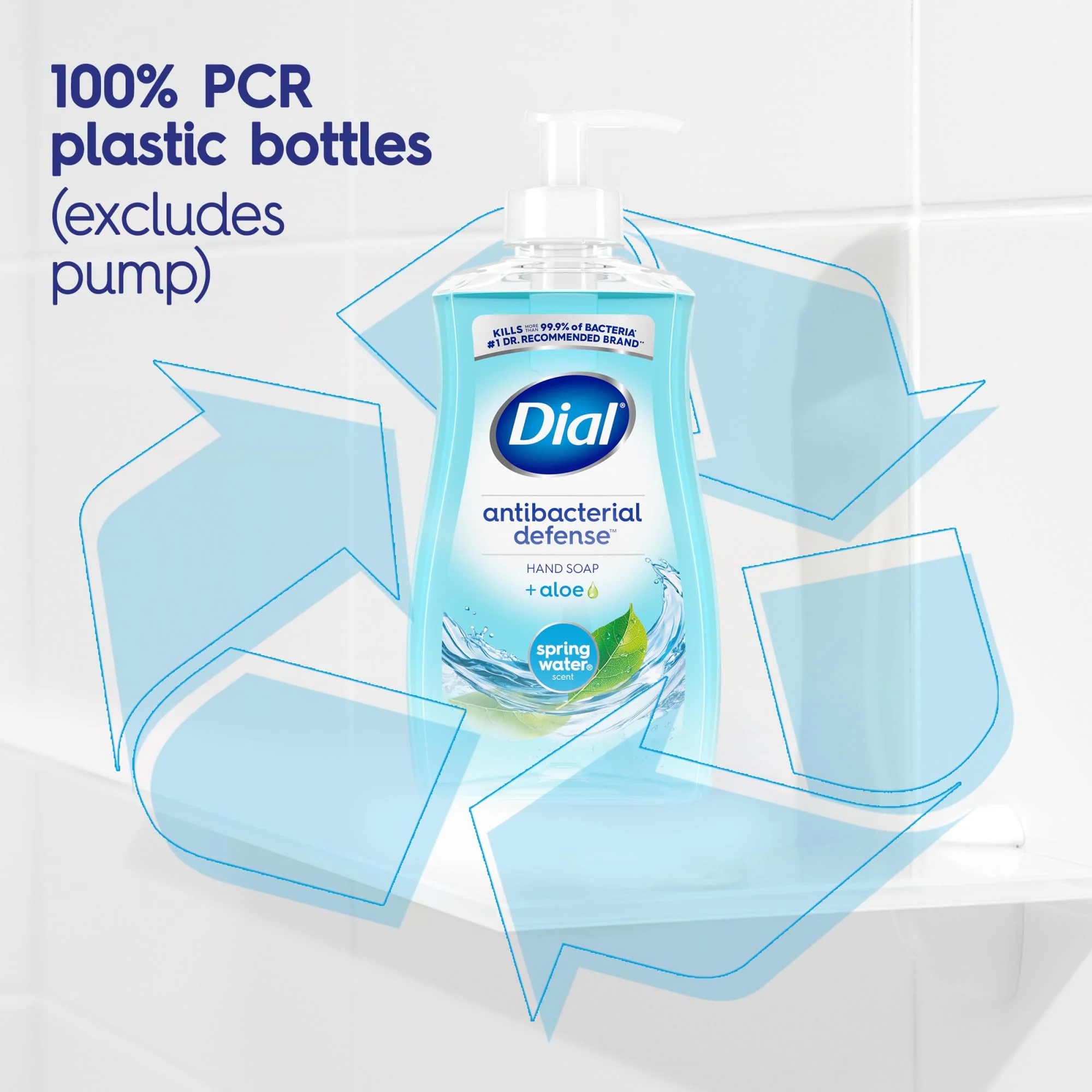 Dial Antibacterial Liquid Hand Soap, Spring Water, 11 fl oz (Pack of 4) - Image 5