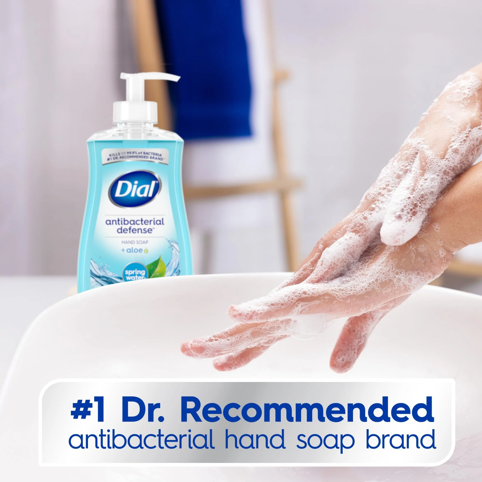 Dial Antibacterial Liquid Hand Soap, Spring Water, 11 fl oz (Pack of 4) - Image 9