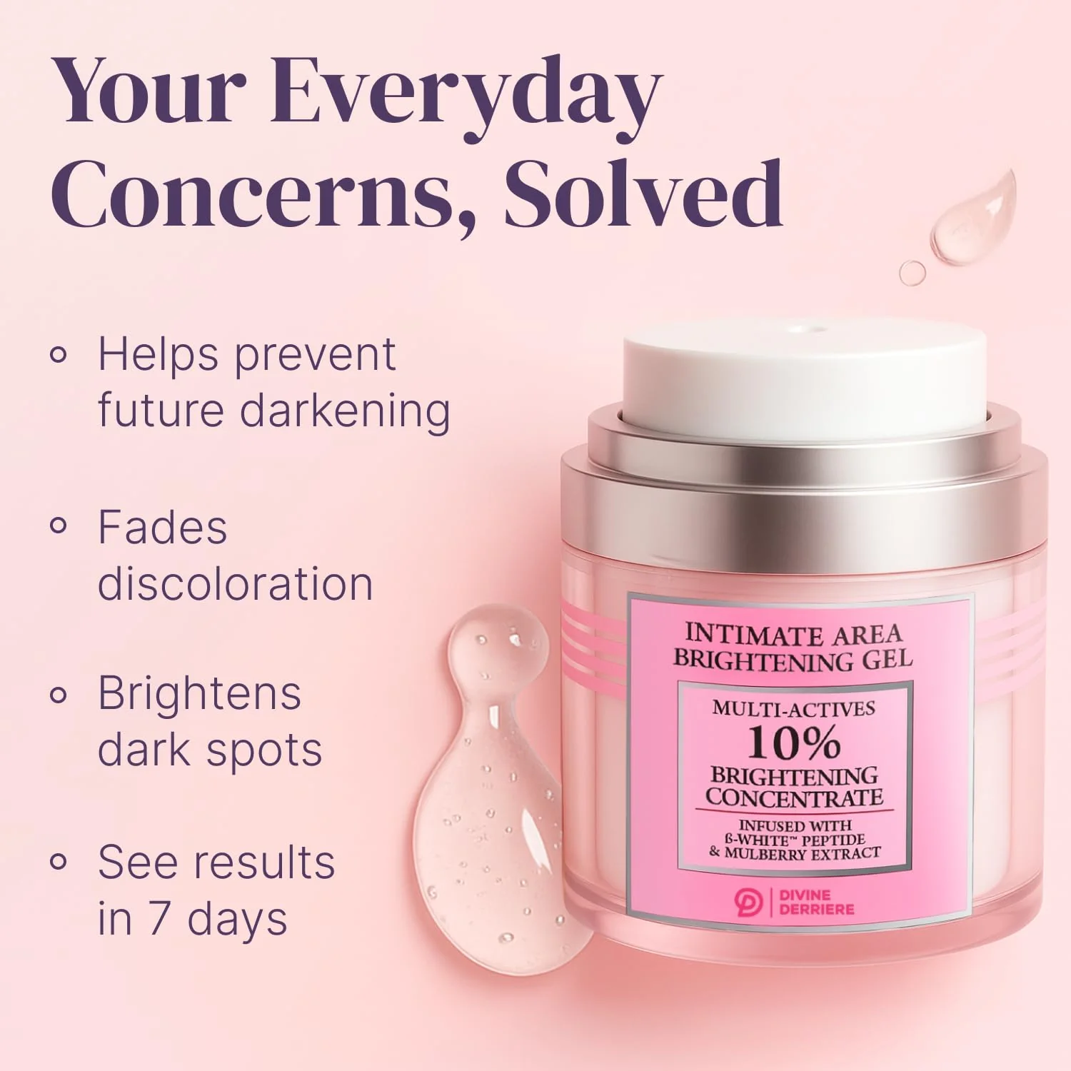 Divine Derriere Intimate Dark Spot Remover for Body, Face, Bikini and Sensitive Areas - Dark Spot Corrector Cream for Intimate Areas Contains Mulberry Extract, Alpha Arbutin, Peptide - Image 9