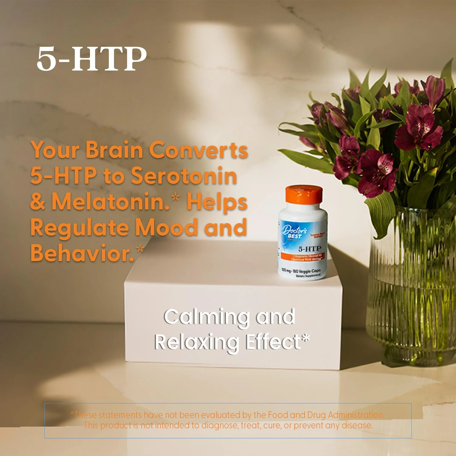 Doctors Best 5-HTP, Supports Mental & Emotional Well-Being, Non-GMO, Gluten Free, Soy Free, Vegan 180 Veggie Caps - Image 2
