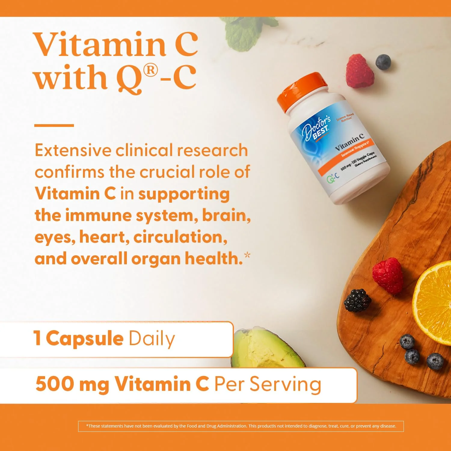 Doctor's Best Best Vitamin C 500mg, 120 Count - Image 2