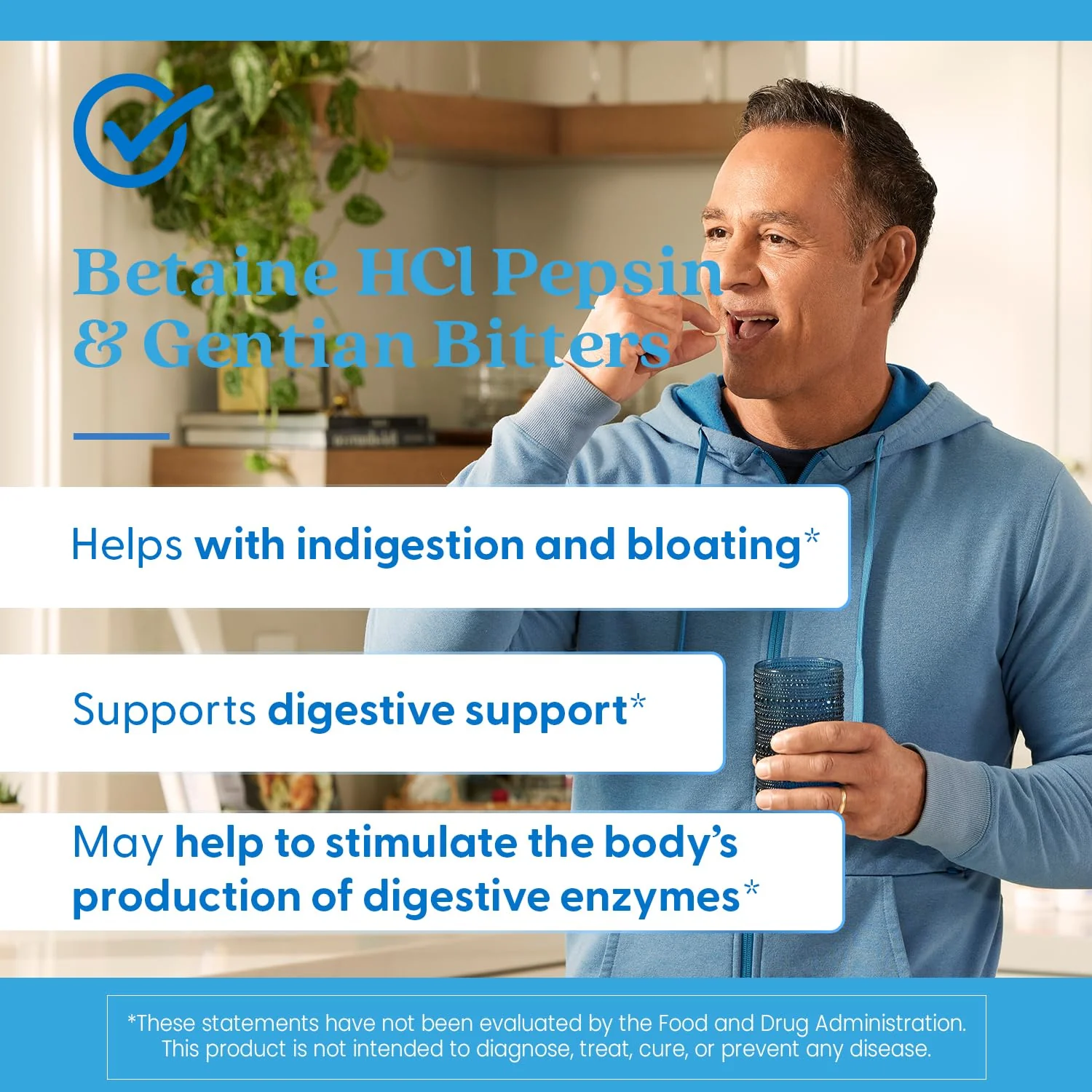 Doctor's Best Betaine HCI Pepsin & Gentian Bitters, Digestive Enzymes for Protein Breakdown & Absorption, Non-GMO, Gluten Free, 120 Caps, Original Version - Image 3