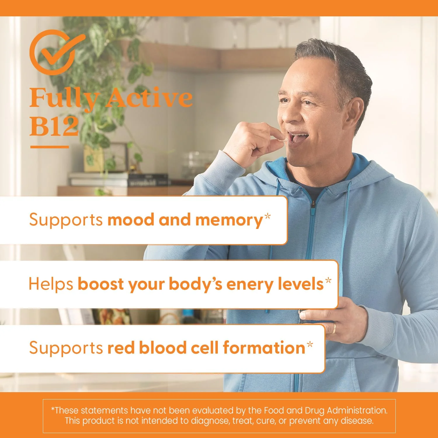 Doctors Best Chewable Fully Active Methyl B12, Methylcobalamin, Energy, Memory, & Mood Support, Non-GMO, Gluten Free, Soy Free, Vegan 60 Tablets - Image 3