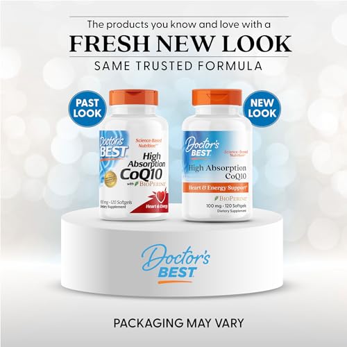 Doctor's Best High Absorption CoQ10 with BioPerine Supplement - Coenzyme Q10 Softgels for Heart Health & Antioxidant Support, Naturally Fermented CoQ10 100mg for Women & Men, Non GMO - 120 Softgels - Image 7